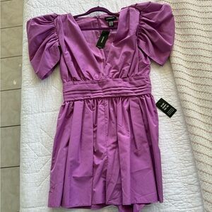 NWT Purple Puff Sleeve Romper